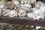 More than 8,000 skulls are on display at the Killing Fields of Choeung Ek. The site is a grisly, yet popular tourist attraction.