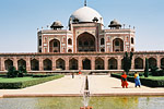 The tomb of Humayun, India's second Mughal emperor, is said to have inspired the construction of the Taj Mahal at Agra.