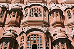 The five-story, pyramid-shaped Hawa Mahal was built in 1799 and is one of the city's most important landmarks.