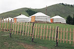 Many Mongolians are semi-nomadic and live most of their time in gers, usually uprooting and moving location several times a year.