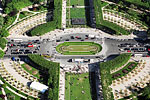 The capital boasts an impressive array of landscaped parks and gardens. This image was taken from the Eiffel Tower.