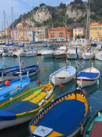 The picturesque port of Nice, the capital of the Cote D'Azur, in southern France.