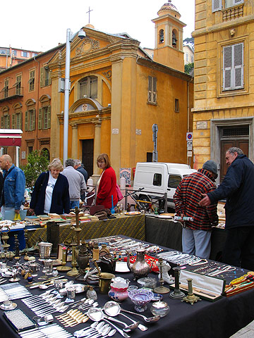 The Cours Saleya street market is one of the city's biggest tourist attractions. 