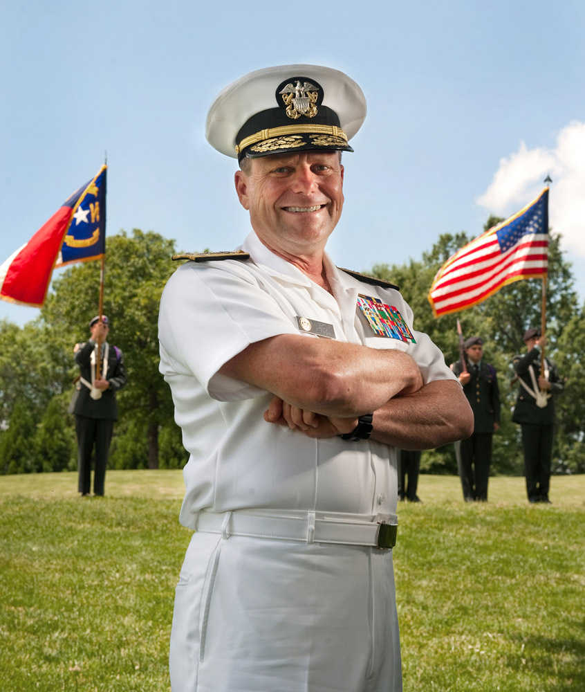 Navy Vice Admiral William E. Gortney, the director of the Joint Staff, poses for a portrait.