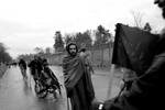 A group of veterans and handicapped Afghan men try to protest near President Karzai's compound. Due to the overwhelming security, they didn't get close.  Afghanistan's brutal and violent history has resulted in large numbers of handicapped and maimed people. Land mines alone are believed to cause at least 100 casualties a month.