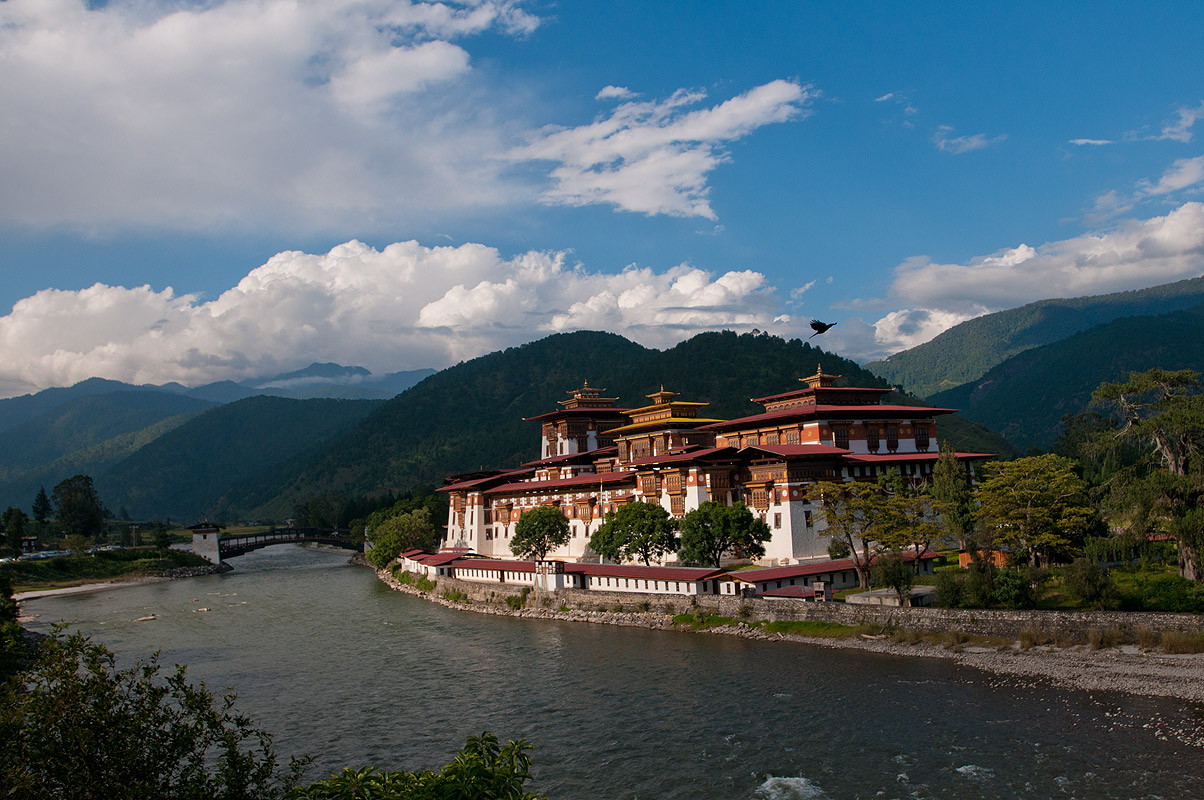 The second of Bhutan's dzongs, built in 1637 at the confluence of the Mo and Po Chhu riversNikon D300, 17-35mm