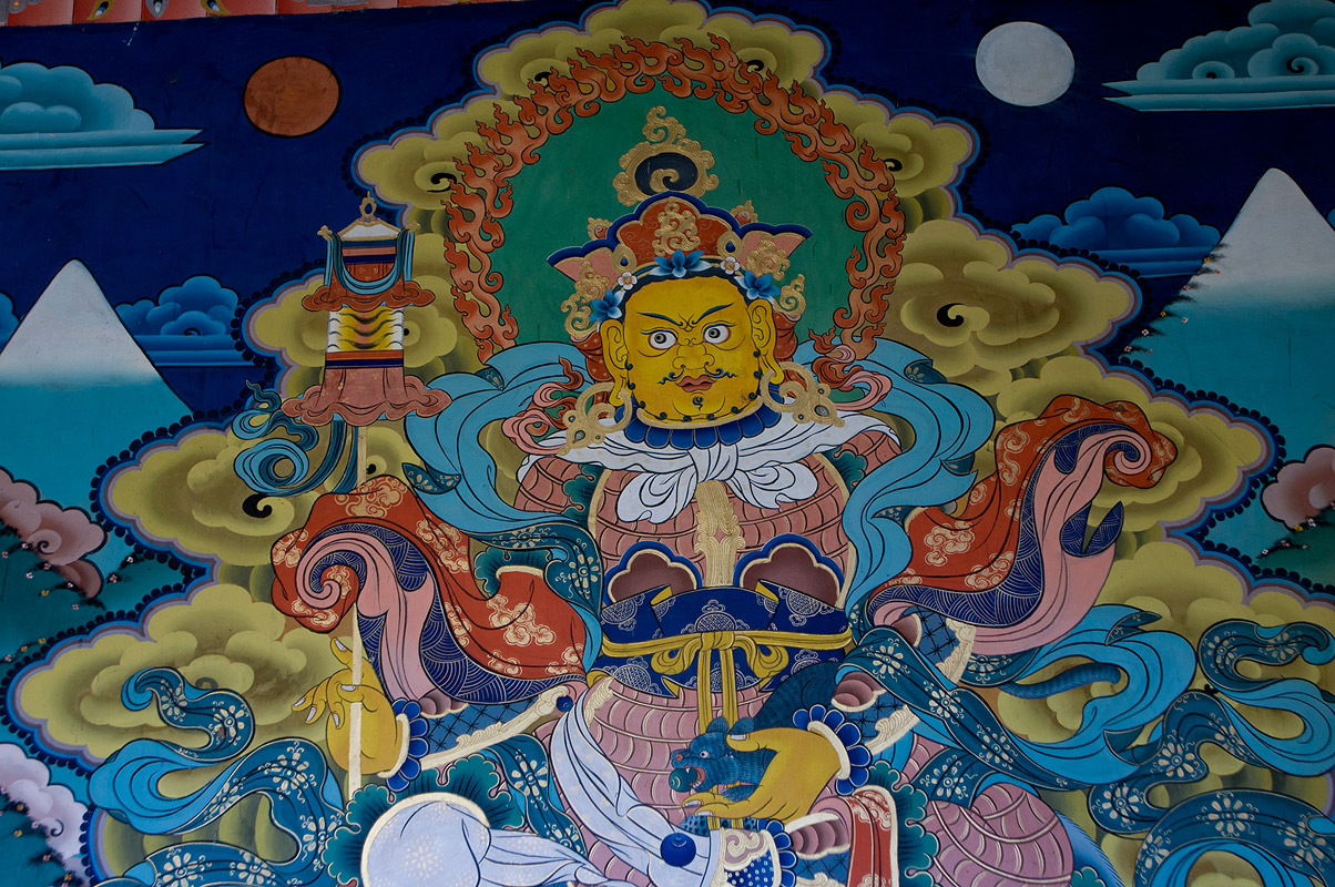 Mural detail at Punakha Dzong, Bhutan
