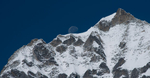 The moon rises over a satellite peak of MasagangNikon D300, 180mm