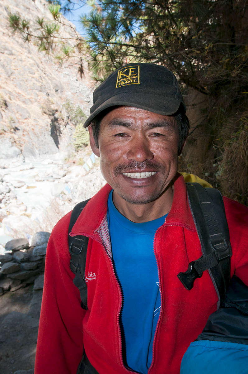 Sunaram Tamang of Himalaya Expeditions, Kathmandu. At Monjo village in the Khumbu. November 2008