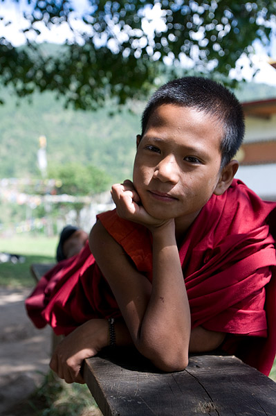Budhhist monk at Chimi Lhakhang, BhutanNikon D300, 17-35mm