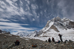 As you come into Broad Peak base camp it becomes clear why Marble Peak (6256m) is so called!