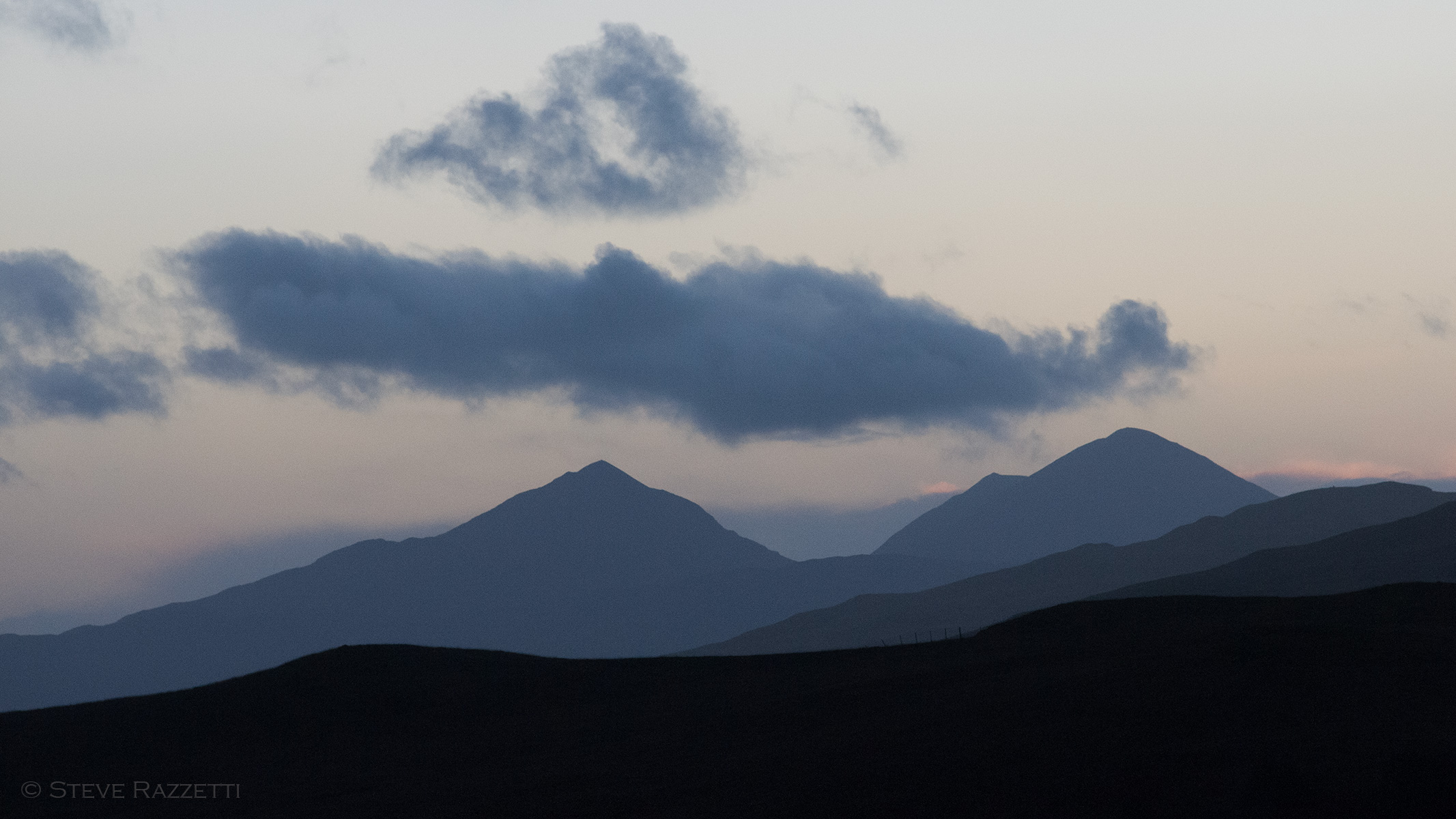 At dusk, from the track to Barnhill, where George Orwell wrote 1984 in the 1940's.Nikon D300, 60mm