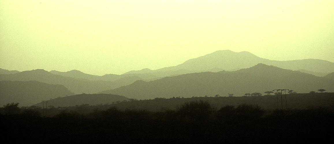 Looking inland from this ancient site on the Red Sea coastNikon F5, 180mm, Fuji Velvia 100