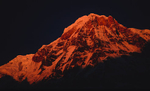 From basecamp in the Annapurna SanctuaryProject VeronicaMedium format images re-scanned in a professional glass film- holder with my Nikon Coolscan 9000 and Silverfast 8 software. These images display larger on the site - enjoy!Bronica ETRSi, 150mm, Fuji Velvia