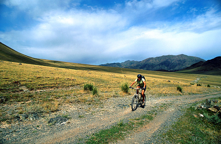 Mountain biking in the Tien Shan range, Central AsiaNikon FM2, 24mm, Fuji Velvia