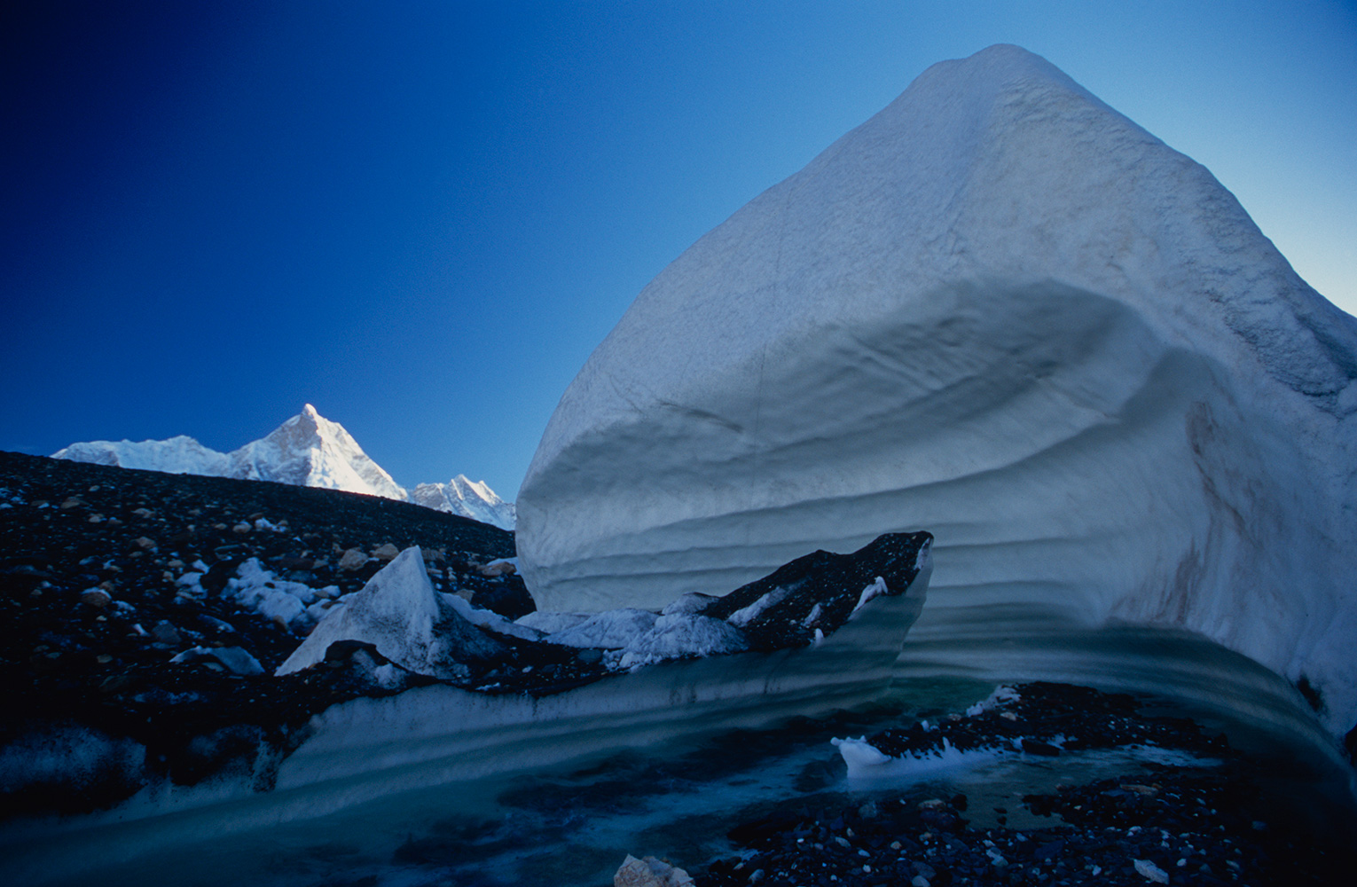 A massive ice-hummock, with Masherbrum beyond
