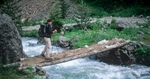 Stefano Ardito crossing the Barhal River