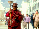 All day on this holy route, a constand stream of shuffling, chanting people circle the Jokhang. This is life as meditation....Nikon F5, 180mm, Fuji Velvia 100