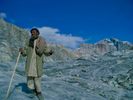 This man guided us across the glacier on my first trip to the area in 1992. Here, he is questioning the sanity of my companion, who was putting on his crampons!Bronica ETRSi, Fuji Velvia