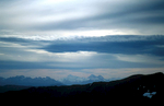 A telephoto of the highest peaks in Tierra del Fuego, from above Puerto Williams on Isla NavarinoNikon FM2, 105mm, Fuji Velvia