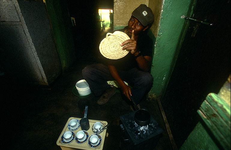 Samson was our {quote}fixer{quote} in Ethiopia, capably handling everything from meetings with government ministers to making the morning cofee. Thanks Samson!Nikon F5, 17-35mm, Fuji Velvia