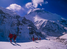 Taken during a winter crossing, with the north face of Dhaulagiri 1 beyond. Central Nepal.Project VeronicaMedium format images re-scanned in a professional glass film- holder with my Nikon Coolscan 9000 and Silverfast 8 software. These images display larger on the site - enjoy!Bronica ETRSi, 50mm, Fuji RDP2