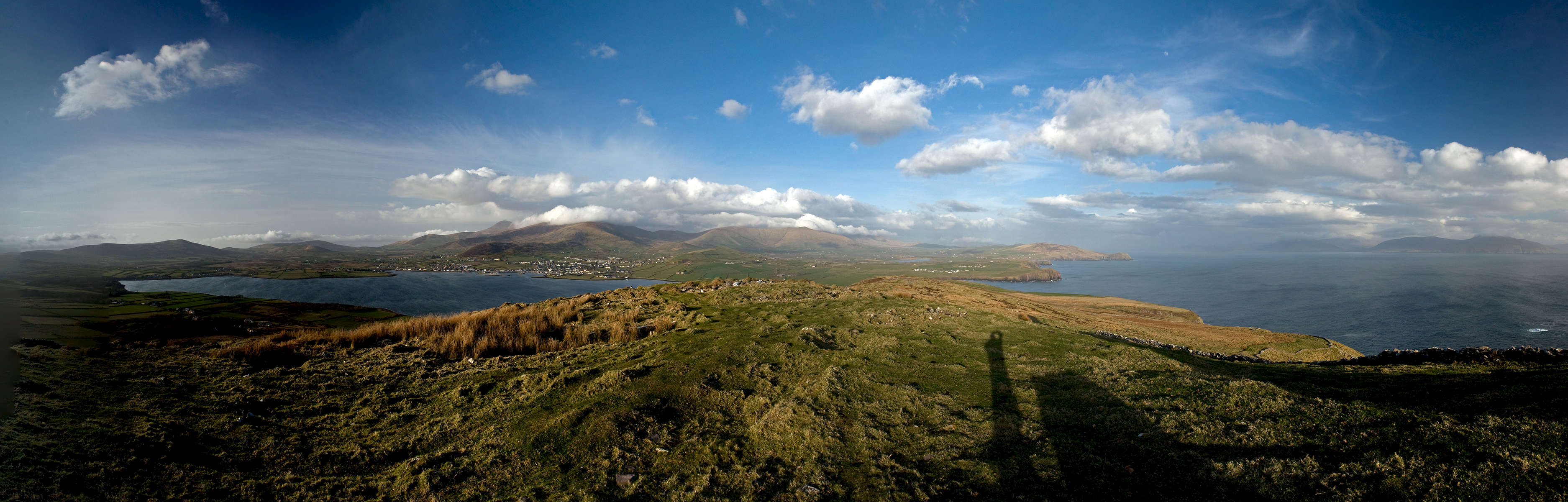 A view north and east from this prominant landmark overlooking Dingle HarbourCounty Kerry, Republic of IrelandNikon D300, 17-35mm, stitched panorama(ten images, shot in portrait format)