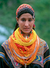 At the village of Rumbur in the Kalash valleys, Chitral. Her sister is called Atlas Bibi. Bronica ETRSi, Fuji Velvia