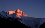 The north face of Everest (8858m) at sunset from the moraine of the Rogbuk glacier above base campBronica ETRSi, 150mm, Fuji Velvia