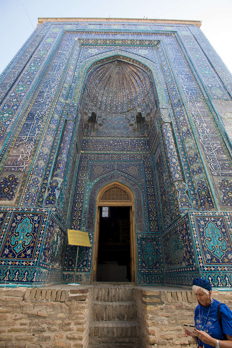 The mausoleum of Emir Timur's sister Shirin Beku Oka, 1385.The tilework is original.