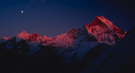 At sunset, from the Annapurna SanctuaryProject VeronicaMedium format images re-scanned in a professional glass film- holder with my Nikon Coolscan 9000 and Silverfast 8 software. These images display larger on the site - enjoy!Bronica ETRSi, 50mm, Fuji Velvia