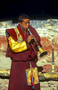 A lama blows his ceremonial horn.North-west NepalNikon FM2, 17-35mm, Fuji Velvia