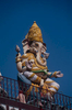 Lord Ganesh on the roof of an ashram