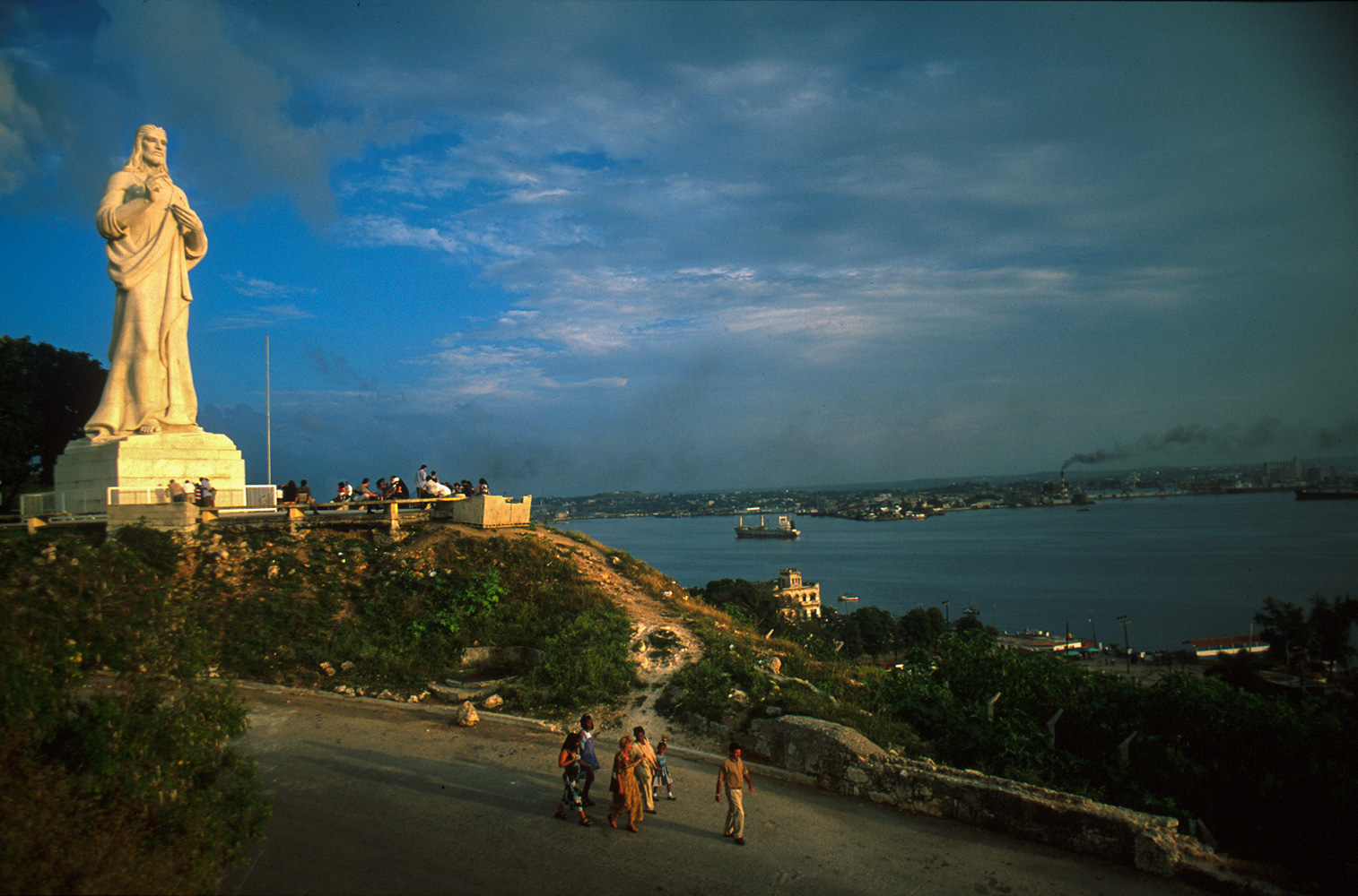 This huge statue stands sentinel, watching over the harbour and city of Havana.Nikon FM2, 24mm, Fuji Velvia