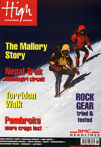Descending from Damphus Pass into the Kali Gandaki at the end of the long trek around Dhaulagiri in Nepal in December 1997Cover story in the official magazine of the British Mountaineering Council, August 1998Canon EOS 500, 28-80mm, Fuji Velvia
