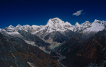 Seen from a ridge above the Kanglakarchung La on the Snowman Trek, BhutanBronica ETRSi, 50mm, Fuji Velvia