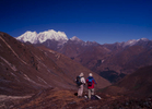 A view east from the Jhari La (4785m) to Kang Cheda or Great Tiger Mountain (6840m)Nikon FM2, 24mm, Fuji Velvia