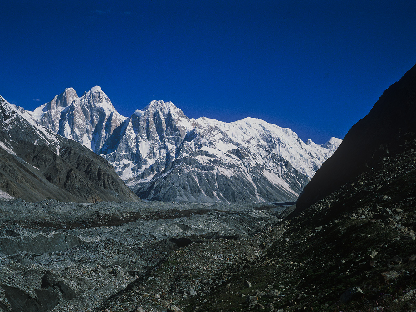 Seen up the Jutmal GlacierCentral Karakoram, Pakistan