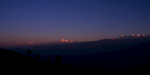 A sunrise panorama from the Kathmandu valley rim, looking weat to Langtang, Manaslu and AnnapurnaProject VeronicaMedium format images re-scanned in a professional glass film- holder with my Nikon Coolscan 9000 and Silverfast 8 software. These images display larger on the site - enjoy!Bronica ETRSi, 50mm, Fuji Velvia