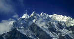 A telephoto looking west to the Annapurnas from the Larkya La (5135m)Canon EOS 500, 80mm, Fuji Velvia