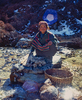 A womoan from Ghunsa prepares yak-wool for spinning at Lhonak on the Kangchendzonga glacierProject VeronicaMedium format images re-scanned in a professional glass film- holder with my Nikon Coolscan 9000 and Silverfast 8 software. These images display larger on the site - enjoy!Bronica ETRSi, 50mm, Fuji RDP2