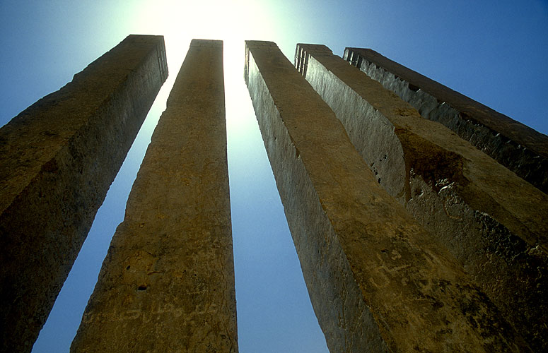 12m high stone monoliths standing in front of the inner sanctumNikon F5, 17-35mm, Fuji Velvia 100