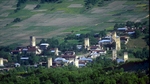 Mestia is the principal town in the Svaneti valley - a de facto autonomous fiefdom in the Caucasus mountains.Nikon F5, 180mm, Fuji Velvia 100