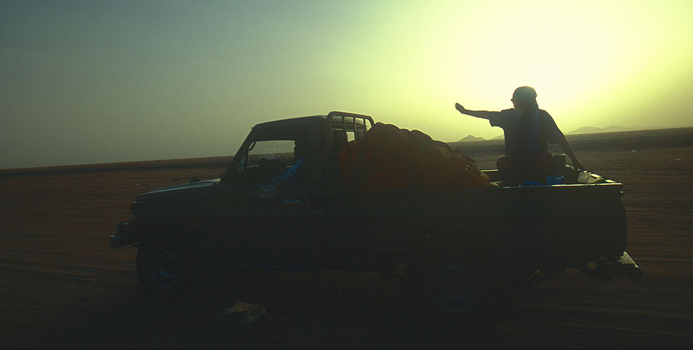 Crossing the desert from Shibbam to Shabwa in the Hadramawt, YemenNikon F5, 17-35mm, Fuji Velvia 100 