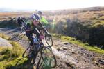 The Monster Miles is a 62 mile (55% off road) Cyclo-Cross Sportive in Cumbria organised by Cycling Weekly and run by Rather Be CyclingHere the leading riders are coming up onto Caldbeck Commons from Mosedale