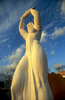 Statue of protective divinity (La Virgen del Carmen?) overlooking the harbourNikon F5, 17-35mm, Fuji Velvia 100