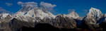 Everest, Nuptse, Lhotse, Makalu & Cholatse seen late in the afternoon from this 5345m pass. Taken mid December when the air is crystal clear, the detail is incredible.Nikon D300, 50mm