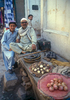 Vegetable sellers in the old city of PeshawarCanon EOS 500, 28mm, Fuji Velvia