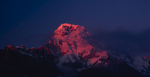 Annapurna South - At sunset, from TadapaniProject VeronicaMedium format images re-scanned in a professional glass film- holder with my Nikon Coolscan 9000 and Silverfast 8 software. These images display larger on the site - enjoy!Bronica ETRSi, 150mm, Fuji Velvia