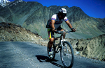 Cranking it out on the long climb up to this 5317m pass on the road between Leh and ManaliCanon EOS 500, 28-80mm, Fuji Velvia